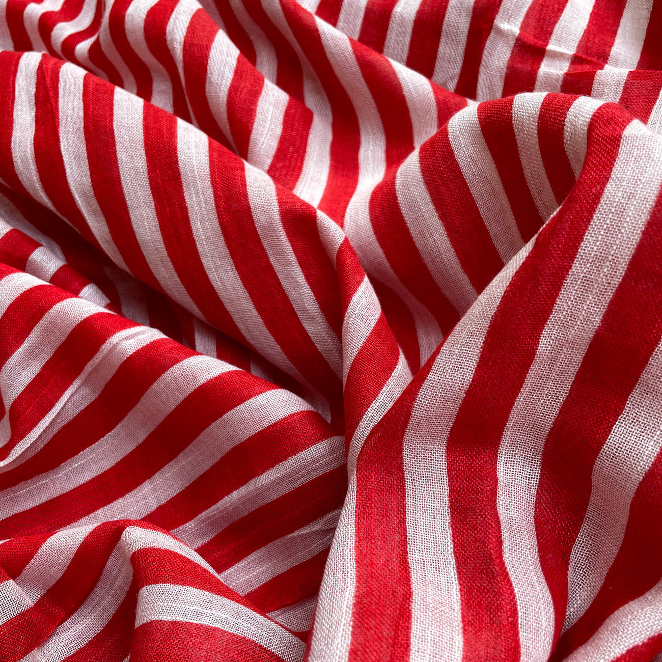 Lollipop Red Organic Linen Saree