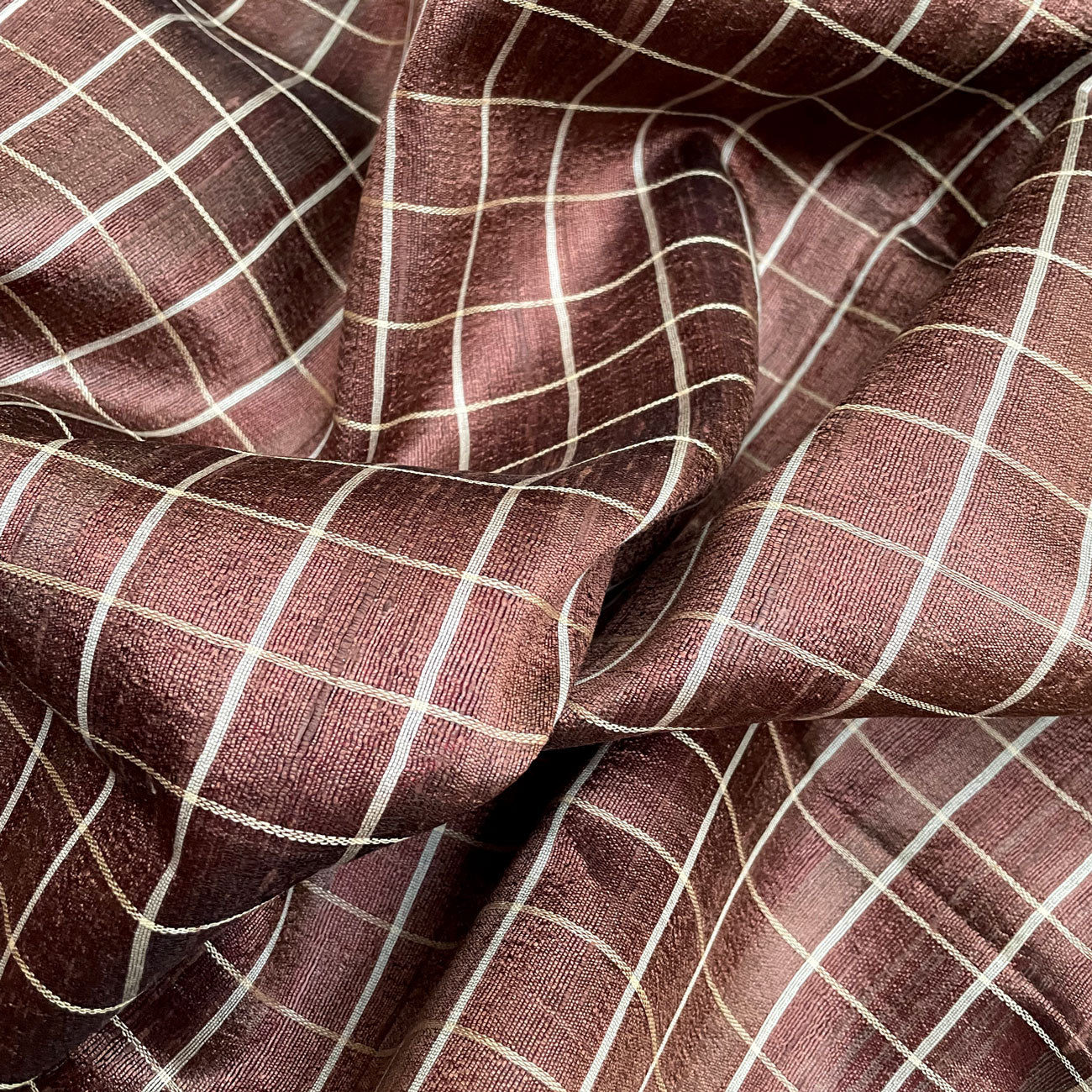 Mahogany Tussar Dupion Silk Saree