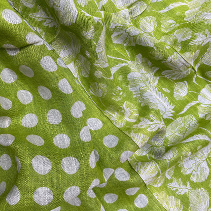 Lemon Lime Bitter Organic Linen Saree