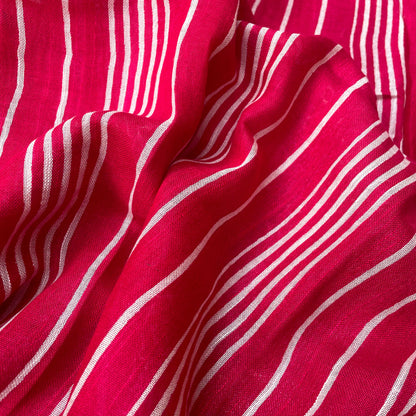 Paradise Pink Organic Linen Saree