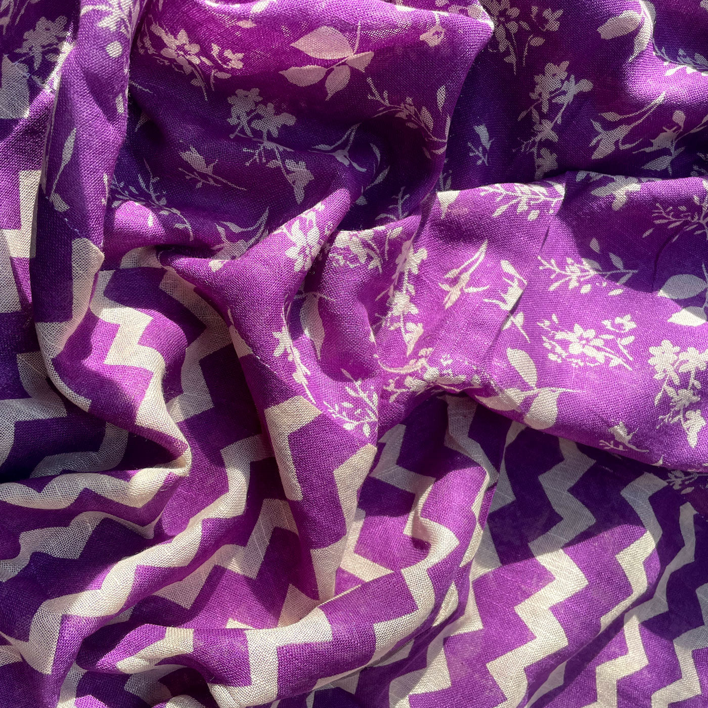 Royal Purple Organic Linen Saree