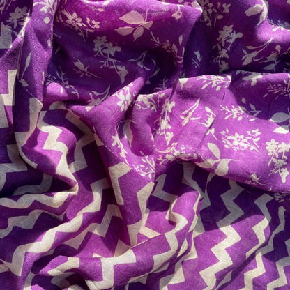 Royal Purple Organic Linen Saree