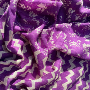 Royal Purple Organic Linen Saree