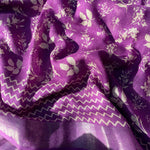 Load image into Gallery viewer, Royal Purple Organic Linen Saree
