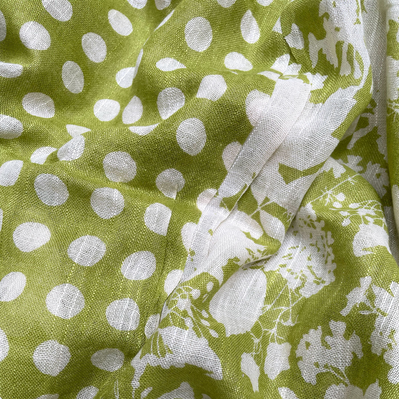Wild Lime Organic Linen Saree