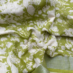Load image into Gallery viewer, Wild Lime Organic Linen Saree
