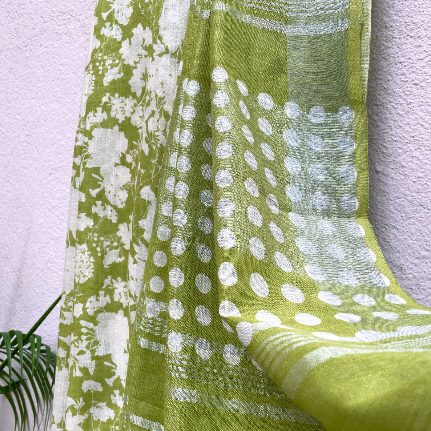 Wild Lime Organic Linen Saree