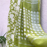 Load image into Gallery viewer, Wild Lime Organic Linen Saree
