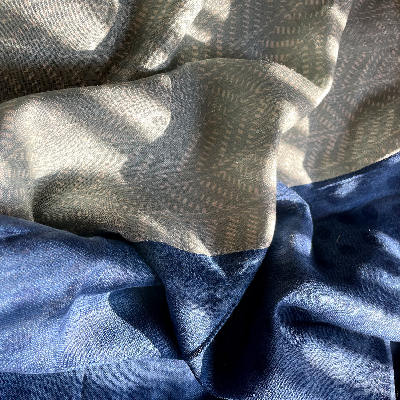 Cloudburst Organic Linen Saree